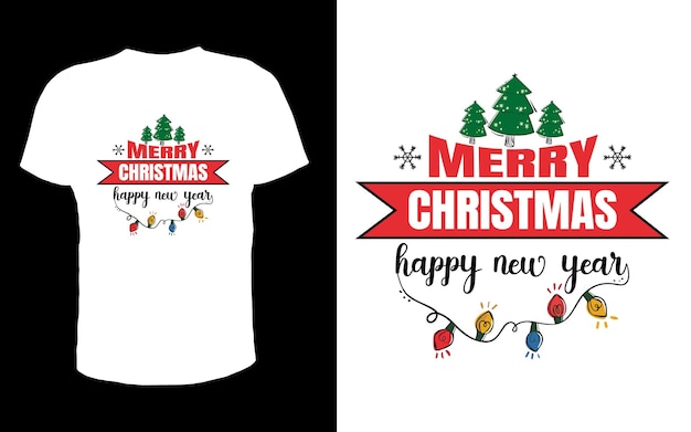 Kerstdag tshirt ontwerp vrolijke kerst vector