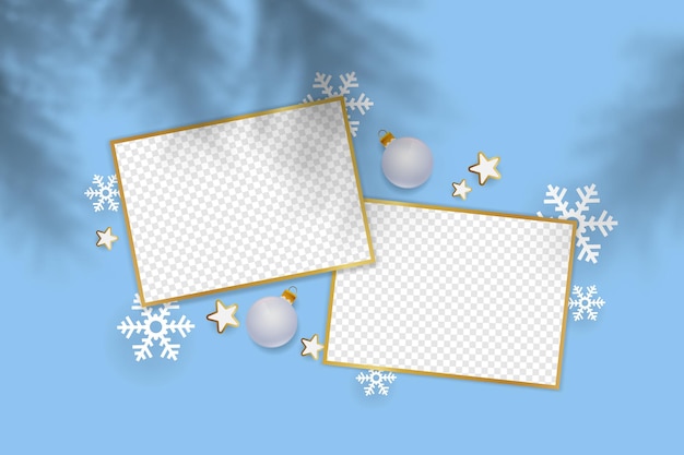 Kerstdecoraties met frames voor foto's