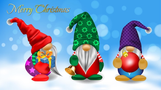 Kerstkabouters clipart scandinavisch