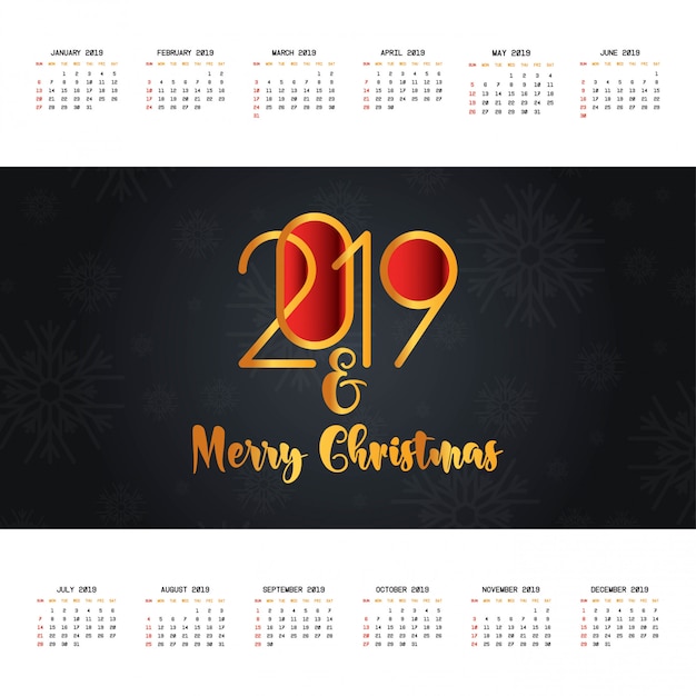 Kerstkalender ontwerp 2019