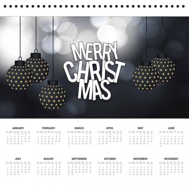 Vector kerstkalender ontwerp 2019