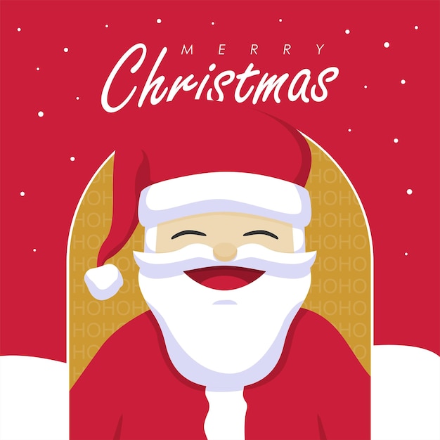 Kerstman illustratie vector plat ontwerp schattig