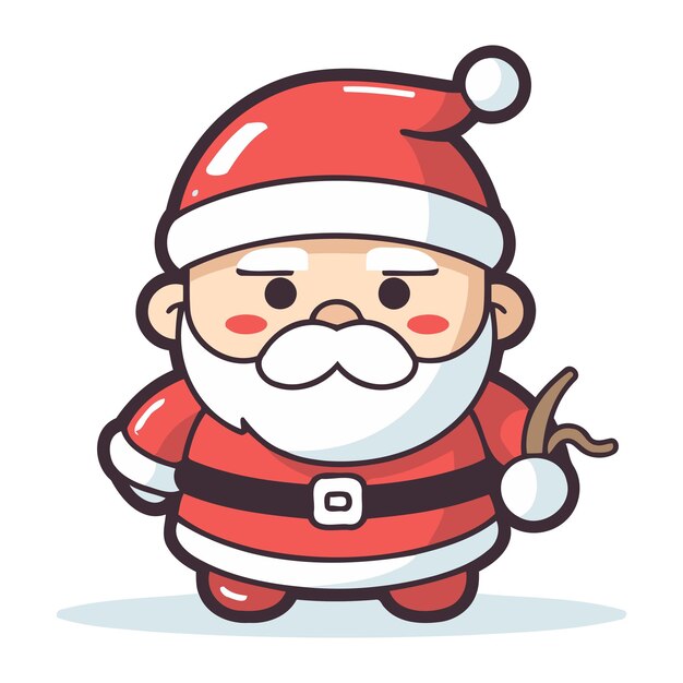 Kerstman karakterontwerp vrolijk kerstfeest en gelukkig nieuwjaar thema vector illustratie