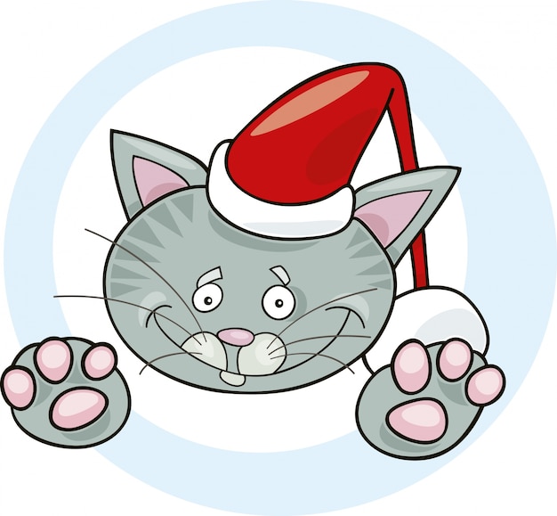 Vector kerstman kat