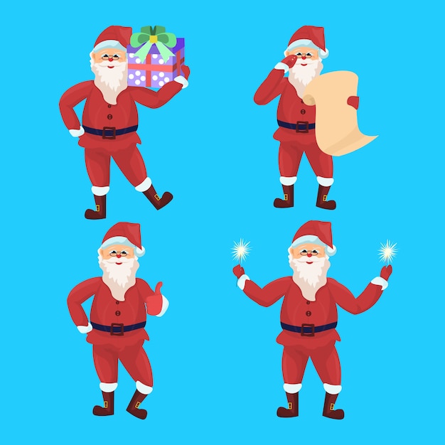 Vector kerstman set