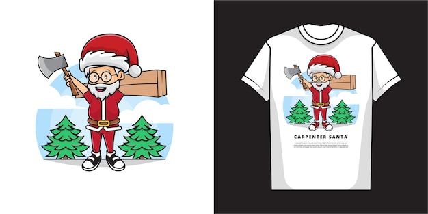 Kerstman tshirt ontwerp