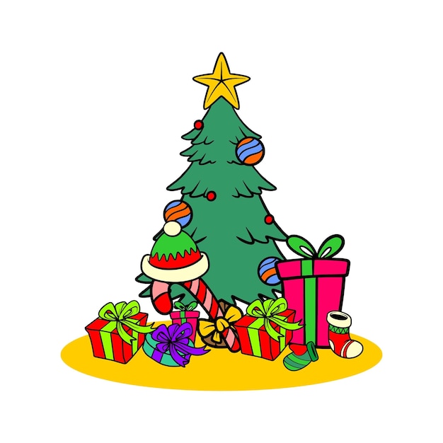 kerstman voor mery christmas in cartoon-stijl ontwerp