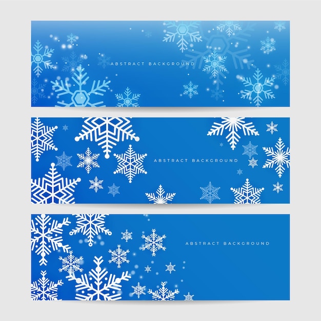 Kerstmis blauwe achtergrond met sneeuw en sneeuwvlok kerstkaart met de vectorillustratie van de sneeuwvlokgrens