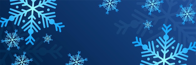 Kerstmis blauwe achtergrond met sneeuw en sneeuwvlok Kerstkaart met de vectorillustratie van de sneeuwvlokgrens