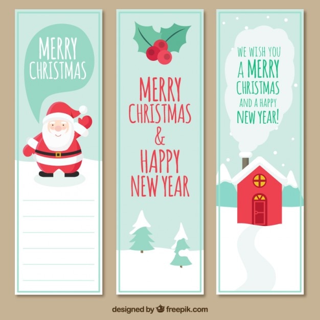 Kerstmis de kerstman banners