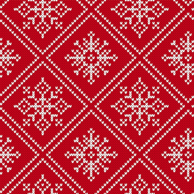 Kerstmis die naadloos patroon met sneeuwvlokken breien