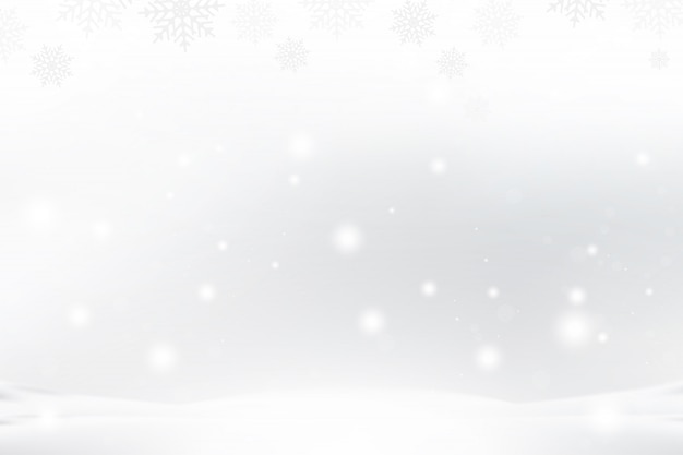 Kerstmis en Nieuwjaar achtergrond met sneeuwvlokken en lichteffecten op een blauwe achtergrond.