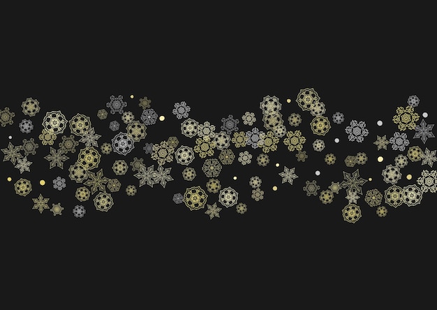 Vector kerstmis en nieuwjaar sneeuwvlokken