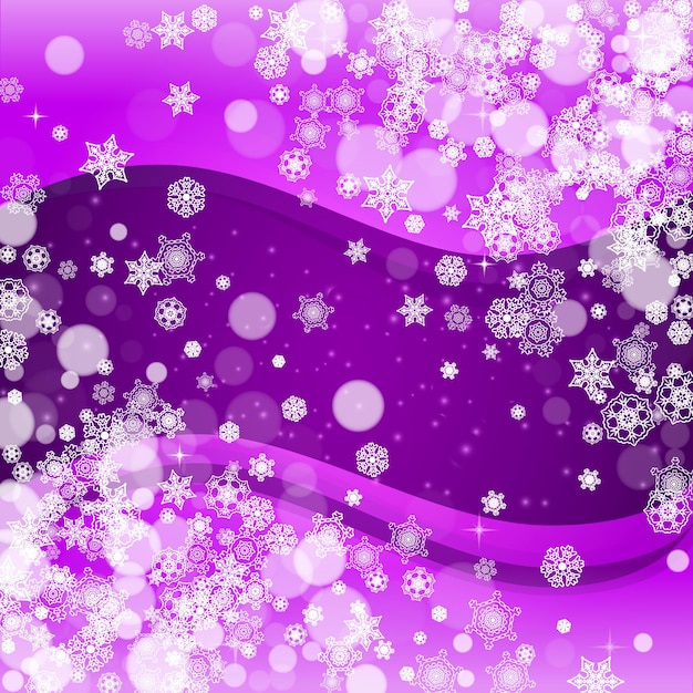 Kerstmis en Nieuwjaar ultra violet sneeuwvlokken