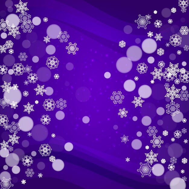 Kerstmis en Nieuwjaar ultra violet sneeuwvlokken