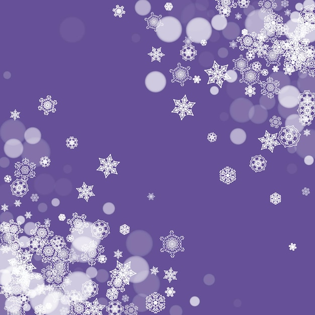 Kerstmis en Nieuwjaar ultra violet sneeuwvlokken