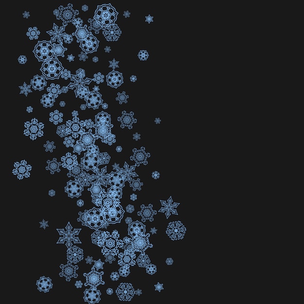 Kerstmis en nieuwjaarkader met sneeuwvlokken