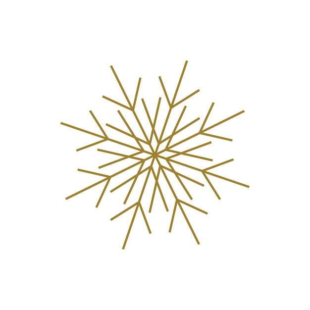 Kerstmis gouden heldere sneeuwvlok. winter metalen decoratie en nieuwjaarssymbolen voor wenskaart.