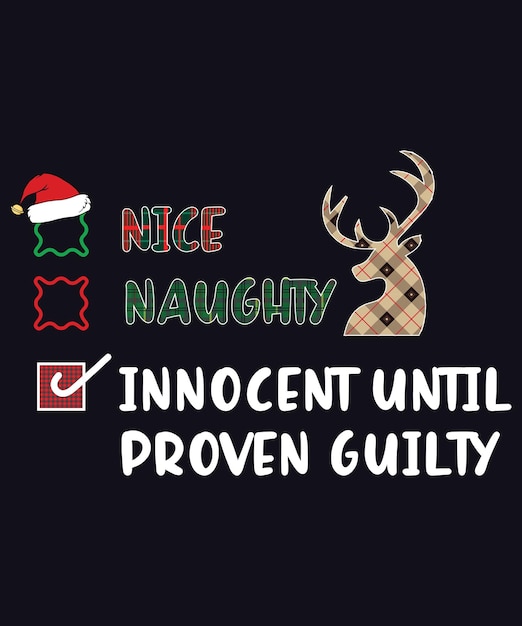 Kerstmis grappig T-shirt ontwerp.