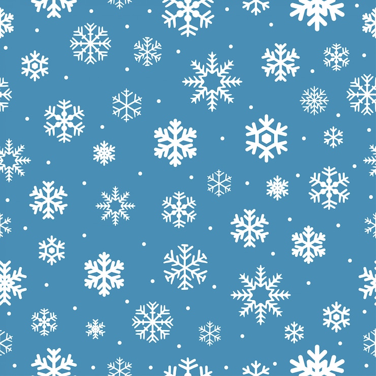 Vector kerstmis naadloos patroon met sneeuwvlokken.