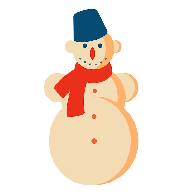 Kerstmissneeuwman vectorillustratie