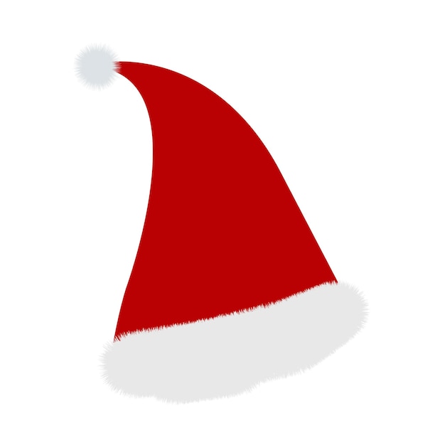 Kerstmuts pictogram Santa Claus kostuum vectorillustratie.
