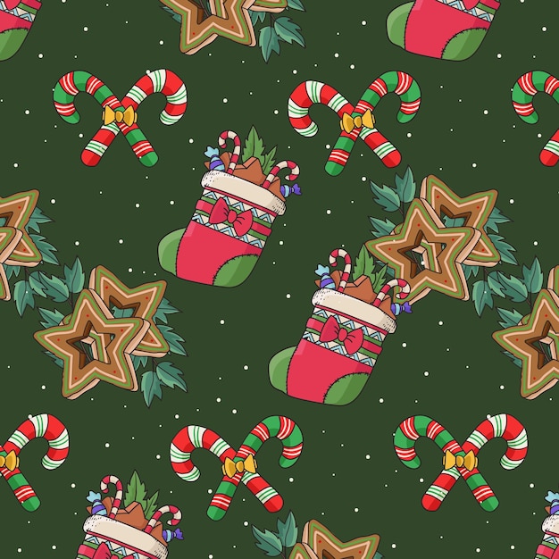 Kerstpatroonontwerp voor ontwerpsjabloon