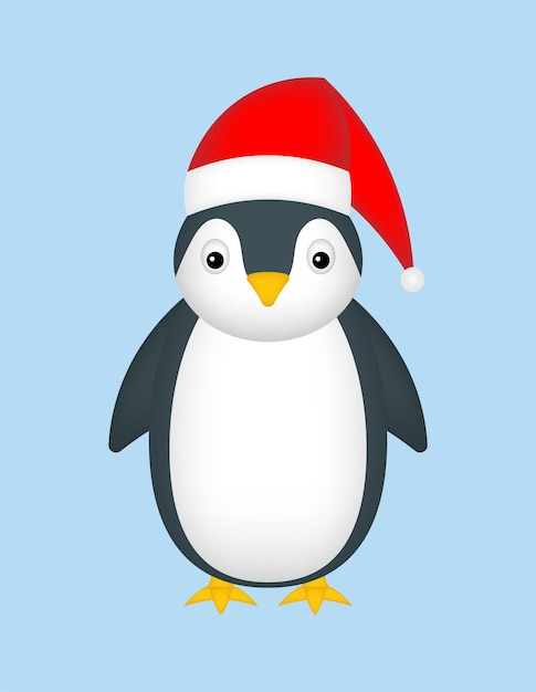 Vector kerstpinguïn 3d