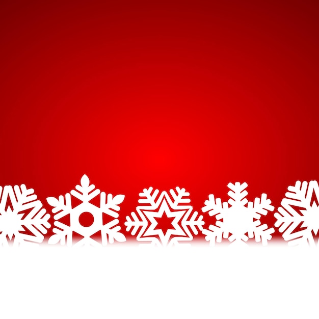 Kerstrode achtergrond met sneeuwvlokken en licht en licht
