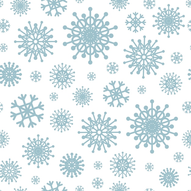 Vector kerstseizoen, naadloos patroon met sneeuwvlokken. winterse inspiratie. voor papier, stof