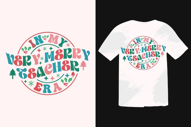 Kerstshirt EPS-ontwerp Kalligrafiezin voor Kerstmis Goed voor T-shirtafdrukken posters