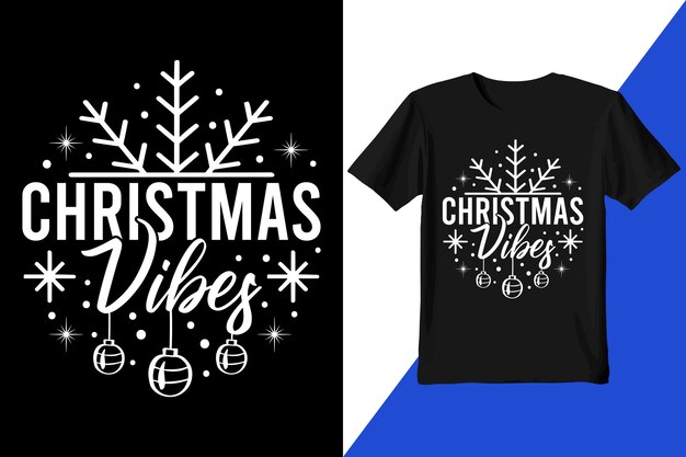 Vector kersttypografie t-shirtontwerp