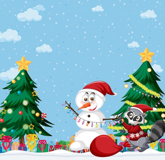Kerstvakantie met sneeuwpop en cadeautjes