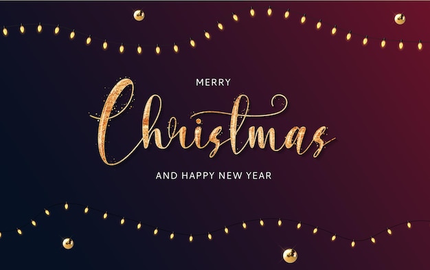 Kerstvakantie partij achtergrond Gelukkig Nieuwjaar en Merry Christmas Poster sjabloon vectorillustratie