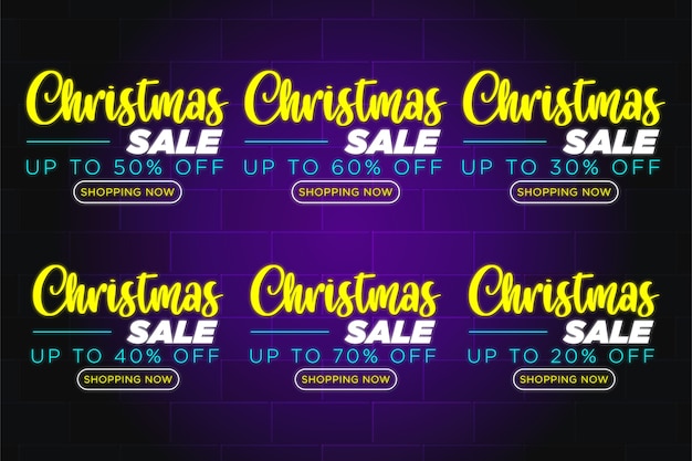 Kerstverkoop korting aanbieding neon tekst premie - kerst verkoop knop