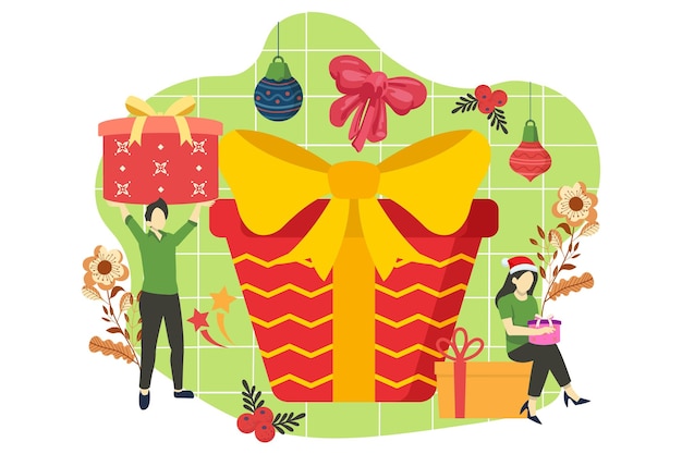 Vector kerstversiering flat design illustratie