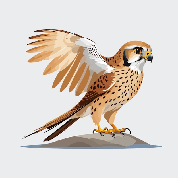 Kestrel vector on a white background