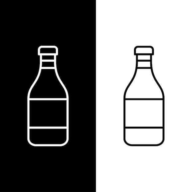 Ketchup Bottle Icon vector Design Template