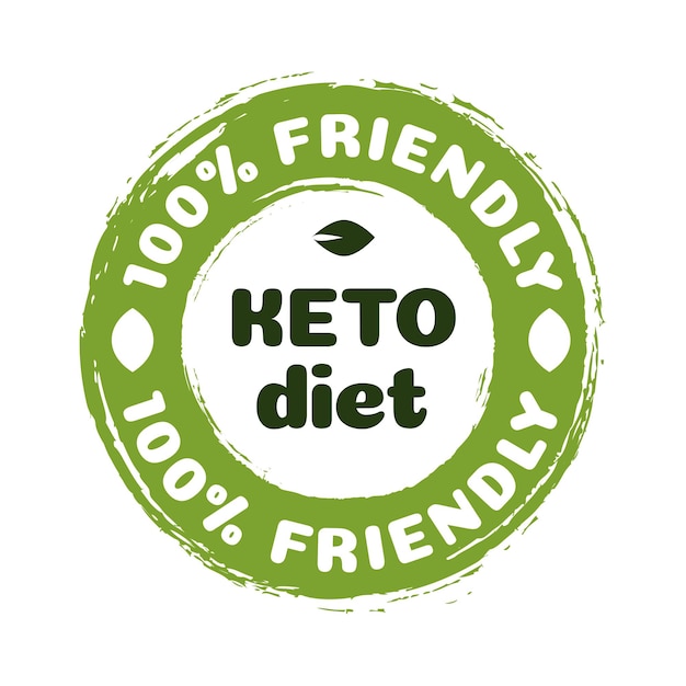 Keto dieet vriendelijk voedings vector symbool