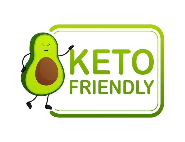 Keto diet concept in cartoon style Isolated vector illustration White background Good diet