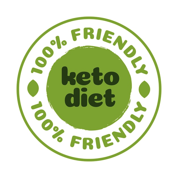 Keto diet friendly nutrition vector symbol