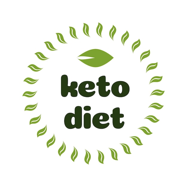 Keto diet friendly nutrition vector symbol