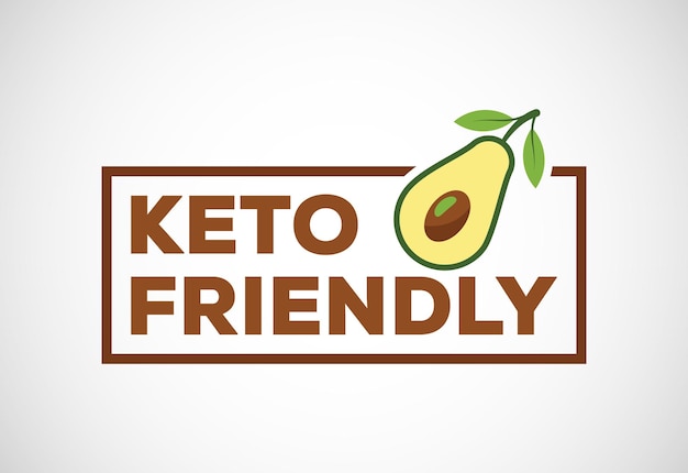 Keto friendly icon Keto friendly and organic labels sign Healthy natural product label design vector illustration