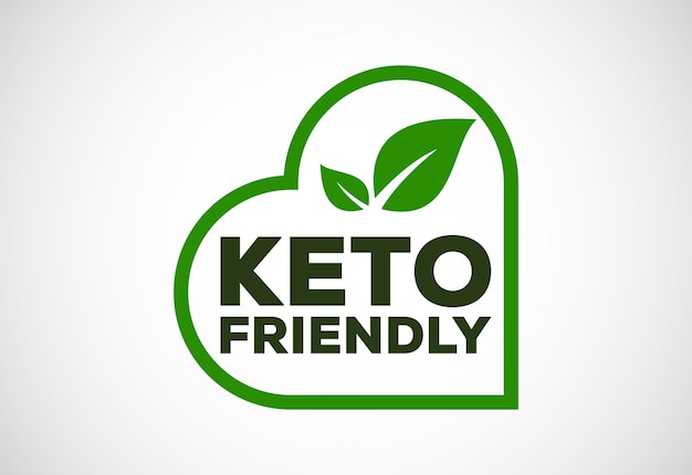 Keto friendly icon Keto friendly and organic labels sign Healthy natural product label design vector illustration