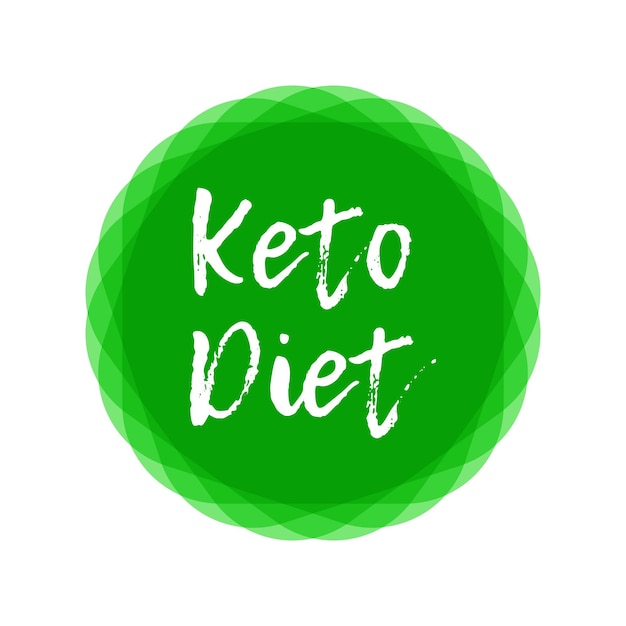Ketogene dieet logo teken Keto dieet Keto vriendelijk Vector illustratie