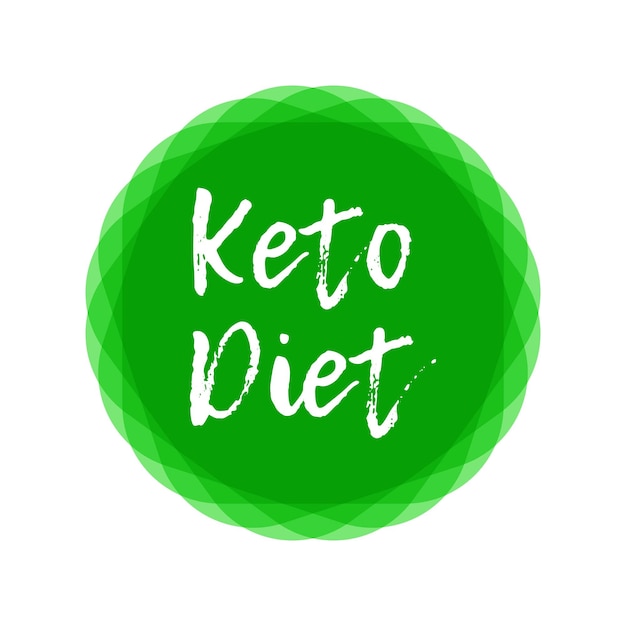 Segno del logo della dieta chetogenica keto diet keto friendly illustrazione vettoriale