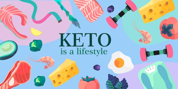 Ketogenic diet products  a set of healthy food