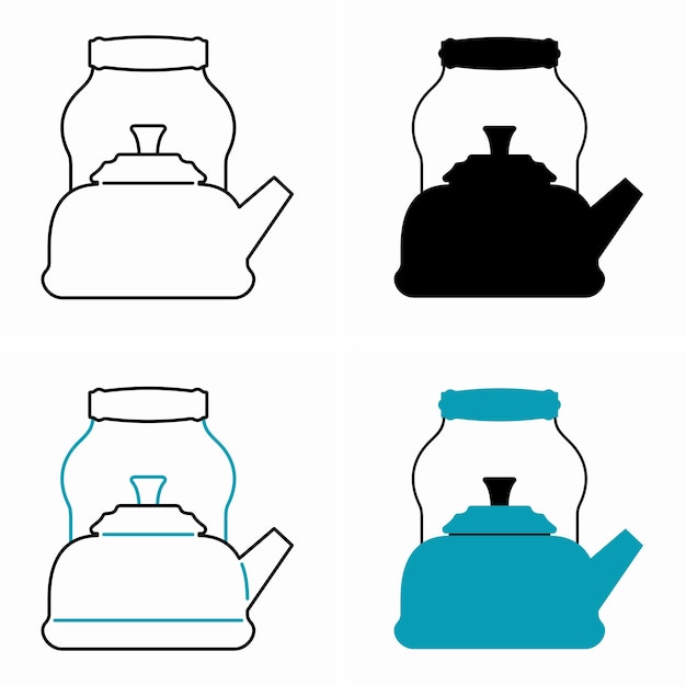 Vettore oggetto vettoriale kettle for gas stove