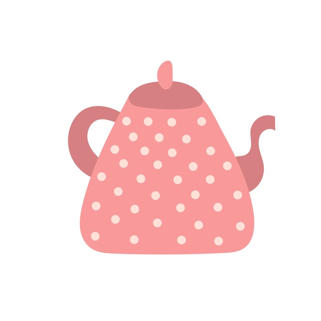 Kettle  hand drawn vector doodle illustration cartoon pot on white