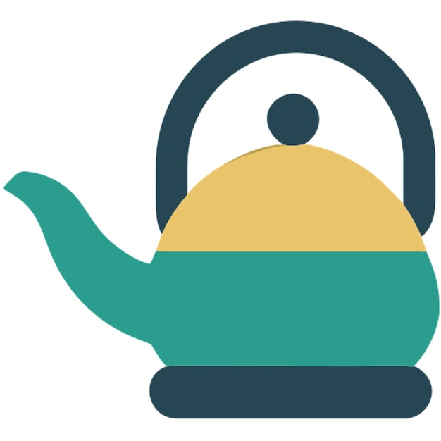 kettle icon colored shapes